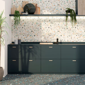 Klinker Terrazzo Colorful Beige Rund Matt 61x61 cm