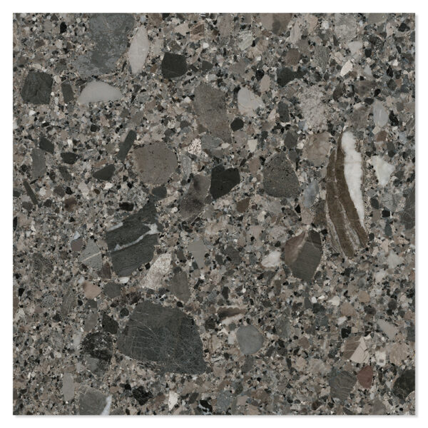 Klinker Terrazzo Premio Mörkgrå Matt 60x60 cm