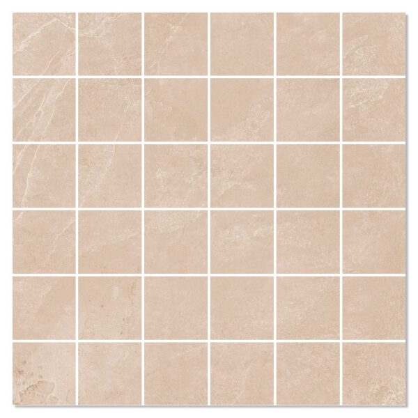 Mosaik Klinker Marmorsten Beige Matt 30x30