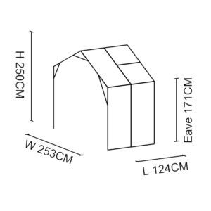 Tillbyggnad till T-format glasväxthus | 4 mm säkerhetsglas