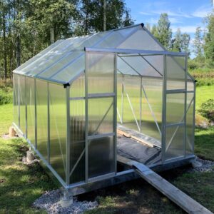 Växthus 8,9m² | Extra hög odlingshöjd | 6 mm kanalplast