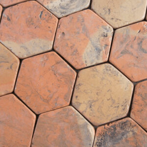 Alteret Handgjort Hexagon Kakel Vulcano Terracotta 10x10 cm