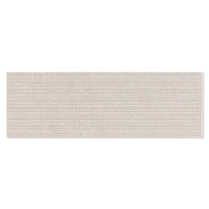 Dekor Kakel Calcare Beige Matt-Relief Rund 25x75 cm