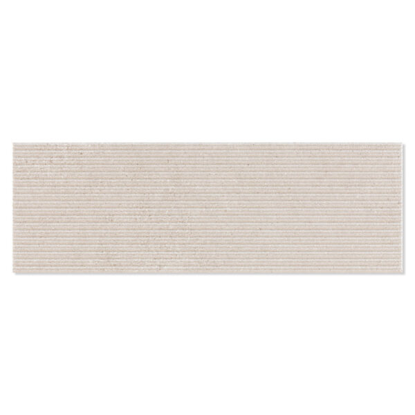 Dekor Kakel Calcare Beige Matt-Relief Rund 25x75 cm