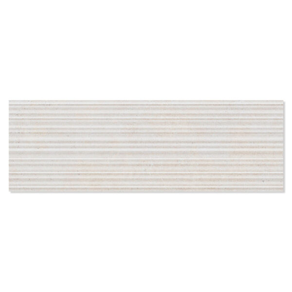 Dekor Kakel Calcare Ljusbeige Matt-Relief Rak 30x90 cm