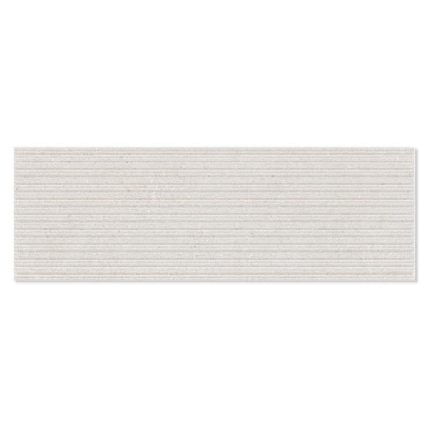 Dekor Kakel Calcare Ljusbeige Matt-Relief Rund 25x75 cm