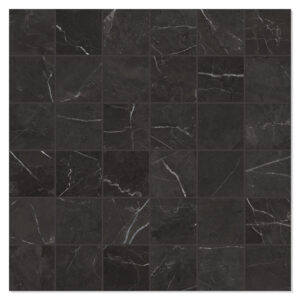 Marmor Mosaik Klinker Venatto Svart Satin 30x30