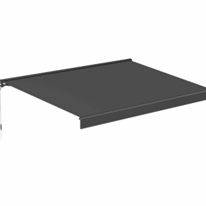 Terrassmarkis halvkassett 4x3 m | Motor & fjärrkontroll | Mörkgrå